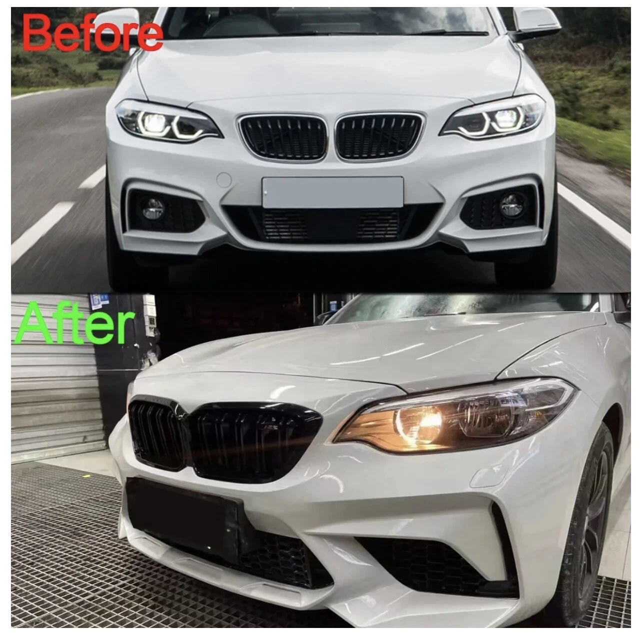 NEW For BMW 2 Series F22 15-21 Conversion M2 Style Front+Rear Full Body Kit