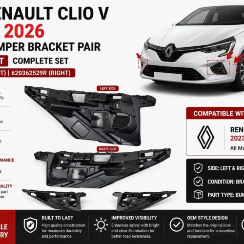 Renault Clio 23-26 Front Bumper Bracket Pair New 620370525R 620362529R OE Style