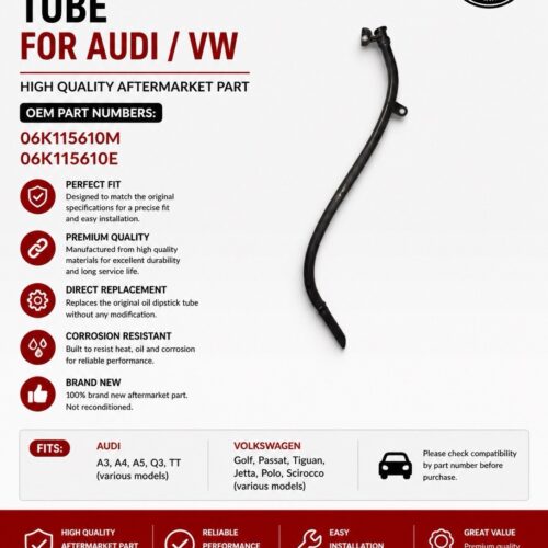 Audi VW Oil Dipstick Tube OE Style New 06K115610M 06K115610E