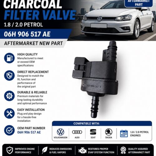 Fuel Purge Charcoal Filter Valve 1.8 2.0 Petrol VW Audi SEAT Skoda 06H906517AE OE Style