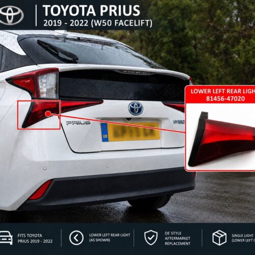 Toyota Prius 2018-2022 LED Rear Light Lower Wing Lamp Left Side – New OE Style