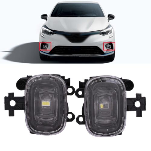 Renault Clio Mk5 2019-2024 Front LED Fog Lights Pair (Left & Right) – New OE Style