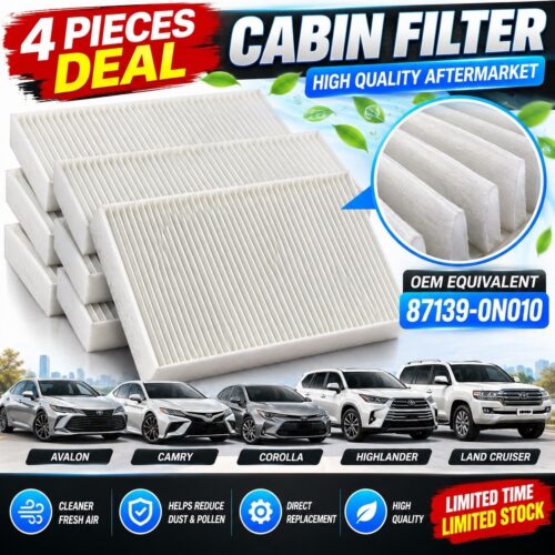 Toyota Avalon Camry Corolla Highlander Land Cruiser Cabin Air Filter x4 – New OE Style