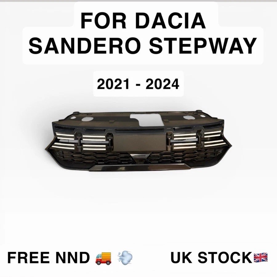 Dacia Sandero Stepway Facelift 2021-24 Front Bumper Upper Centre Grille - New OE Style